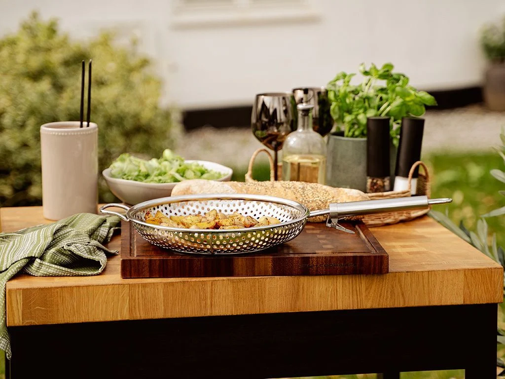 BBQ GRILLPANDE MED AFTAGELIGT HÅNDTAG 28CM - Billede 8