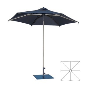 Scolaro Lido Titanium Markedsparasol, Ecru – 2×2 m